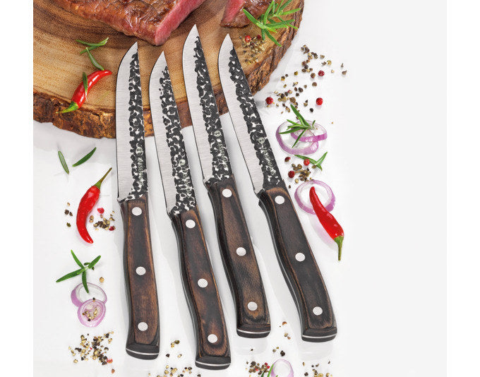 ZASSENHAUS Steakmesser Hunter 4er-Set in Silber, Braun, Schwarz präsentiert im Onlineshop von KAQTU Design AG. Steakmesser ist von ZASSENHAUS