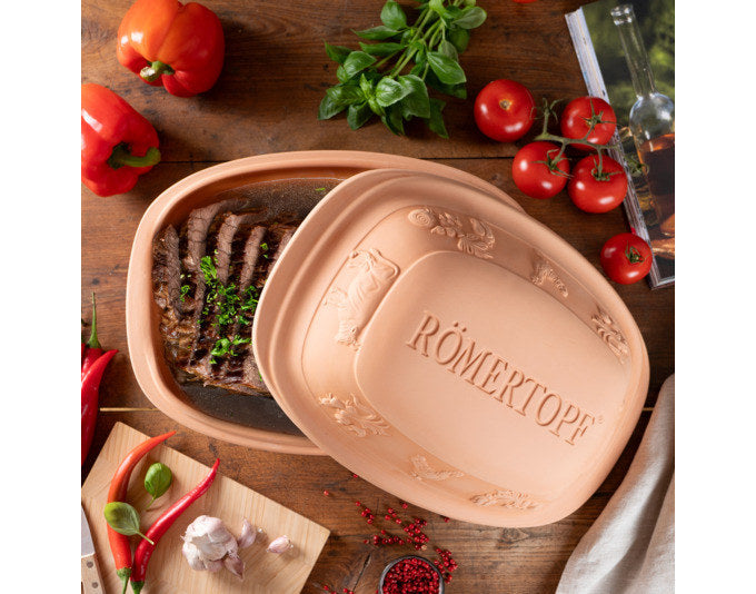 RÖMERTOPF Bräter Rustico 5.0 l 37x27x20 cm terracotta in Terracotta, Braun präsentiert im Onlineshop von KAQTU Design AG. Bräter ist von RÖMERTOPF