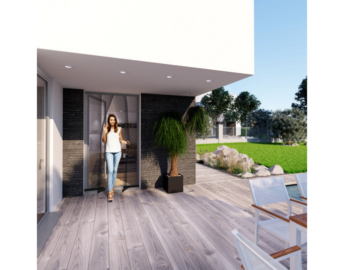 WINDHAGER Türvorhang IS Plus Comfort 120x250 cm alu in Anthrazit, Grau präsentiert im Onlineshop von KAQTU Design AG. Vorhang ist von WINDHAGER