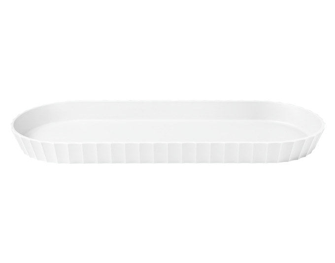 BLIM PLUS Tablett Minerva Gr. M 37.5x15 cm arctic white in Arctic white, Weiss präsentiert im Onlineshop von KAQTU Design AG. Tablett ist von BLIMPLUS