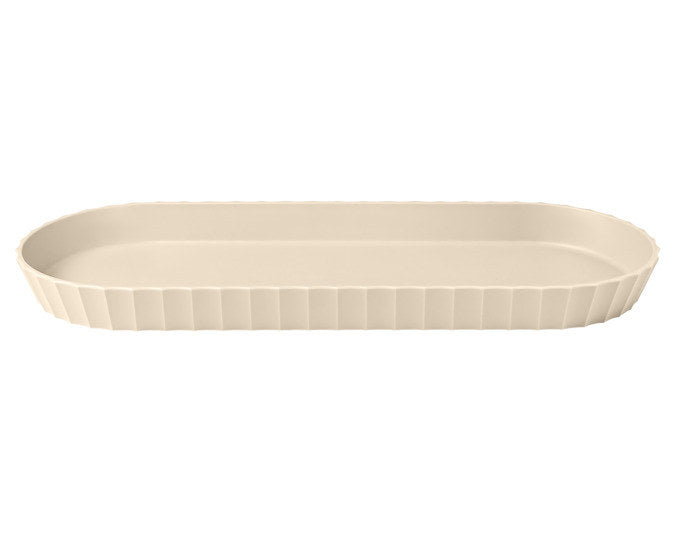 BLIM PLUS Tablett Minerva Gr. M 37.5x15 cm brown sugar in Brown sugar, Weiss präsentiert im Onlineshop von KAQTU Design AG. Tablett ist von BLIMPLUS
