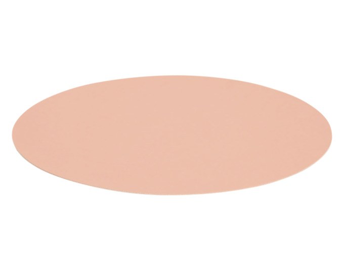 Rundes Tischset aus Kunstleder in Rosé mit 38 cm Durchmesser, hergestellt von ZELLER PRESENT für den Esstisch.