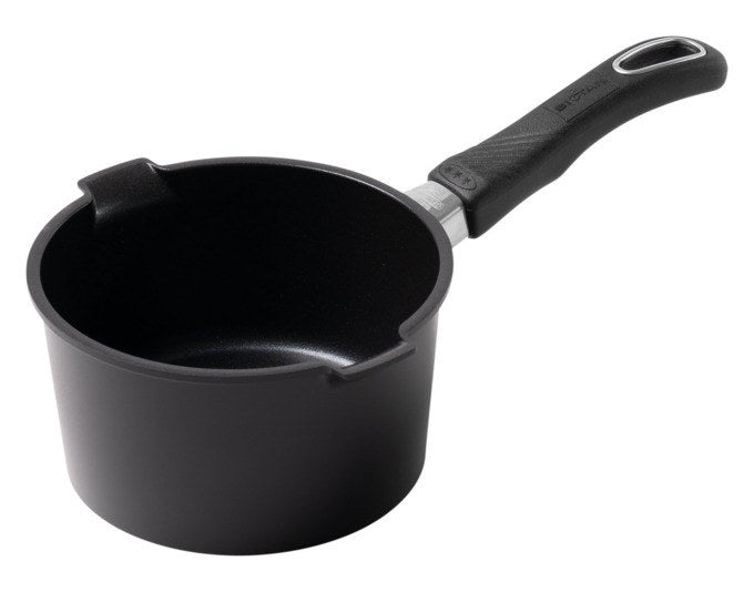 GASTROLUX Milchkochtopf EVO mit Stiel ohne Deckel Induktion ø 16 cm in Schwarz präsentiert im Onlineshop von KAQTU Design AG. Kochtopf ist von GASTROLUX