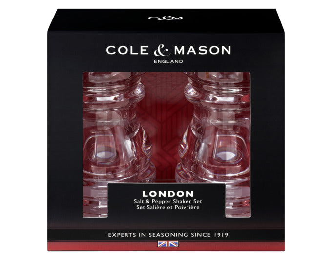 COLE&MASON Pfeffer-/Salzstreuer Set London Acryl 13 cm in  präsentiert im Onlineshop von KAQTU Design AG. Salz & Pfeffer ist von COLE & MASON