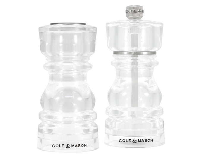COLE&MASON Pfeffermühle / Salzstreuer Set London Acryl 13 cm in  präsentiert im Onlineshop von KAQTU Design AG. Salz & Pfeffer ist von COLE & MASON