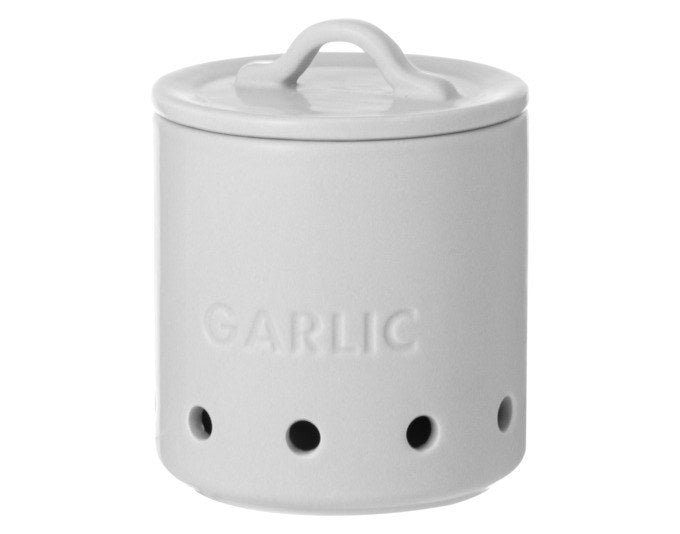 LADELLE Vorratstopf Essentials Garlic weiss Keramik ø 10x10 cm in Weiss präsentiert im Onlineshop von KAQTU Design AG. Aufbewahrungsdose ist von LADELLE