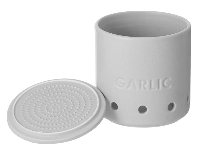 LADELLE Vorratstopf Essentials Garlic weiss Keramik ø 10x10 cm in  präsentiert im Onlineshop von KAQTU Design AG. Küchenhelfer ist von LADELLE