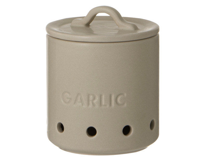 LADELLE Vorratstopf Essentials Garlic steingrau Keramik ø 10x10 cm in Steingrau, Grau präsentiert im Onlineshop von KAQTU Design AG. Aufbewahrungsdose ist von LADELLE