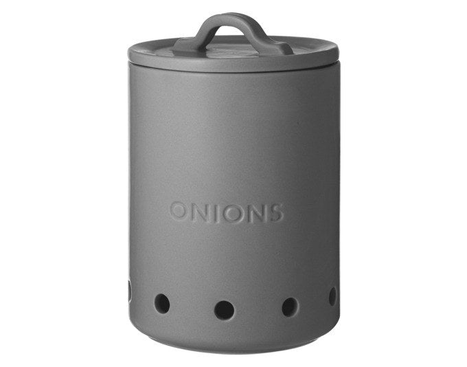 LADELLE Vorratstopf Essentials Onion anthrazit Keramik ø 16.5x21.5cm in Anthrazit, Grau präsentiert im Onlineshop von KAQTU Design AG. Aufbewahrungsdose ist von LADELLE