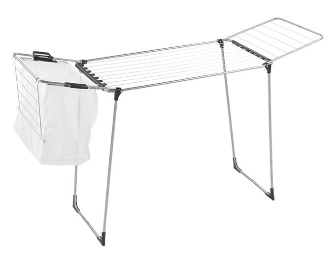 METALTEX Wäschetrockner Tempest 18 m 175x55x106 cm inkl. Wäschesack/Sockenhalter in Weiss, Schwarz präsentiert im Onlineshop von KAQTU Design AG. Wäscheständer ist von METALTEX