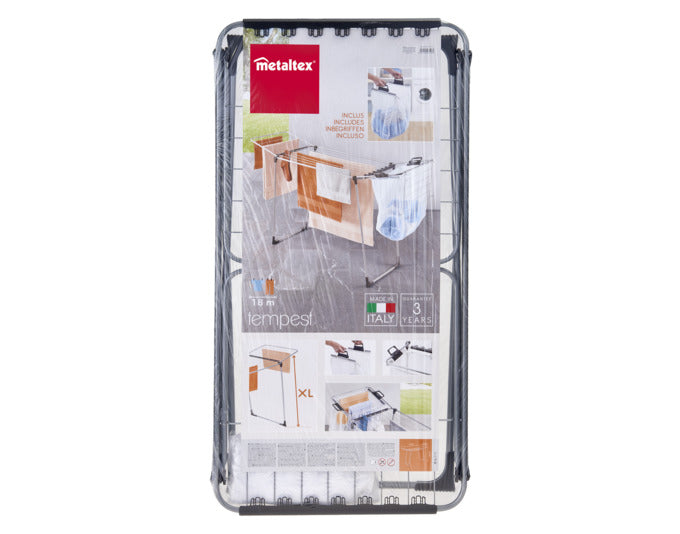 METALTEX Wäschetrockner Tempest 18 m 175x55x106 cm inkl. Wäschesack/Sockenhalter in  präsentiert im Onlineshop von KAQTU Design AG. Wäscheständer ist von METALTEX