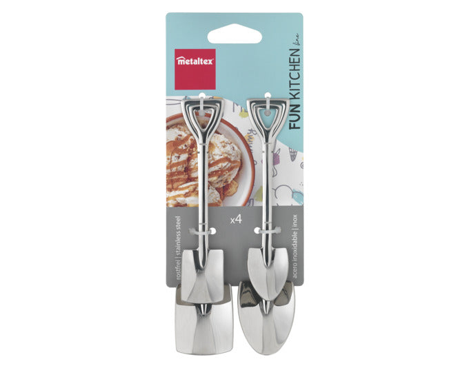 METALTEX Löffel Schaufel 4er Set Edelstahl 11.7+15.5 cm in  präsentiert im Onlineshop von KAQTU Design AG. Küchenhelfer ist von METALTEX