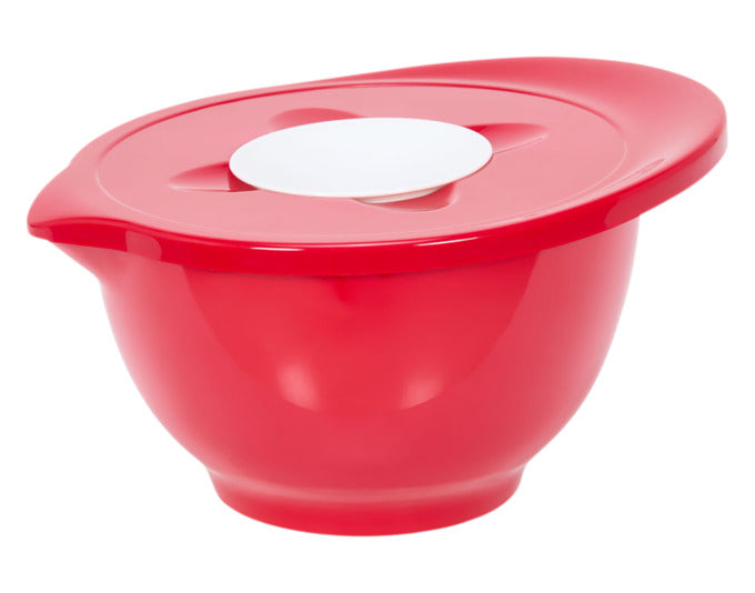 PATISSE Rührschüssel Melamin mit Spritzschutzdeckel 3 l rot in  präsentiert im Onlineshop von KAQTU Design AG. Schüssel ist von PATISSE