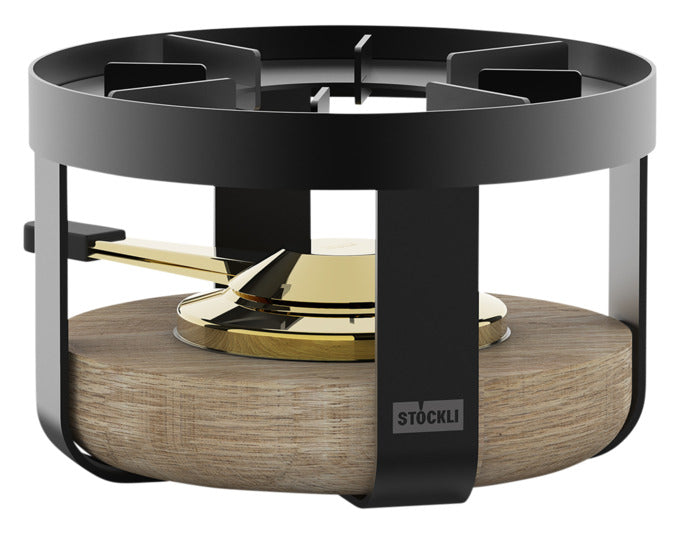 STÖCKLI Rechaud Pilatus Wood Eiche ø 18 cm in  präsentiert im Onlineshop von KAQTU Design AG. Fondue/Raclette ist von STÖCKLI