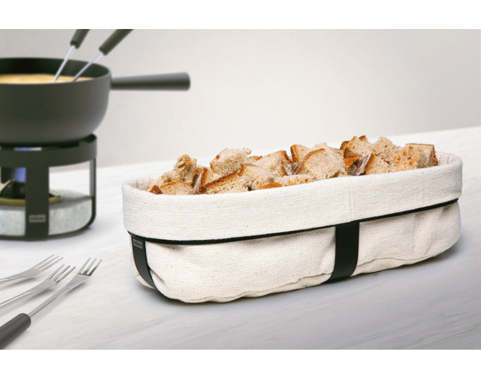 STÖCKLI Brotkorb Pilatus 32.7x13.6x9.5 cm Stahl/Baumwolle in  präsentiert im Onlineshop von KAQTU Design AG. Brotkorb ist von STÖCKLI
