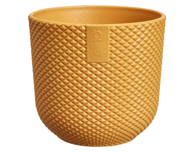 ELHO Pflanzengefäss Jazz mini ø 11 cm amber gelb in  präsentiert im Onlineshop von KAQTU Design AG. Blumentopf ist von ELHO