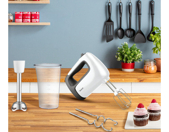 MOULINEX Handmixer Prep'Mix in Weiss, Grau präsentiert im Onlineshop von KAQTU Design AG. Mixer ist von MOULINEX
