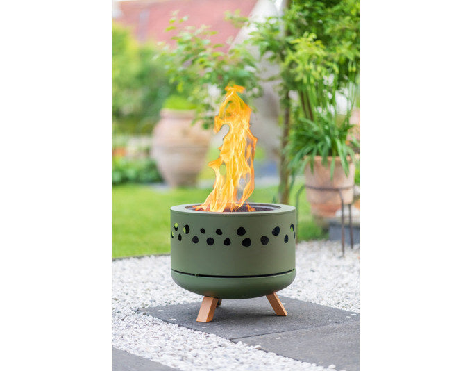 WOOH Feuerstelle Pellets Dudly M in Grün präsentiert im Onlineshop von KAQTU Design AG. Feuerschale ist von WOOH