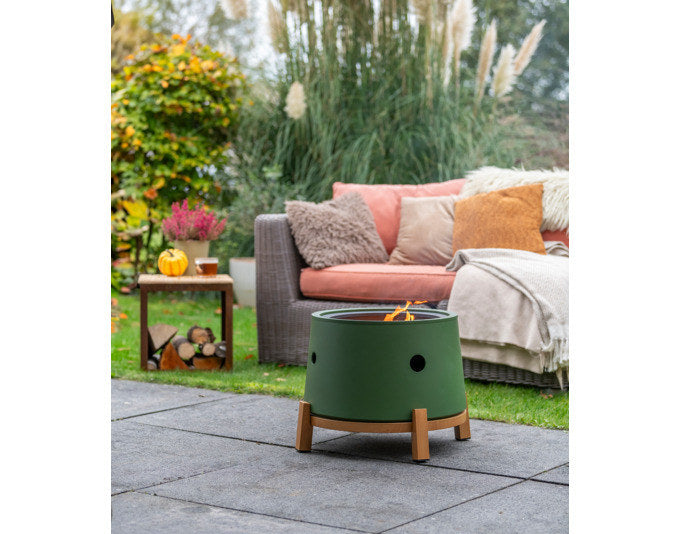 WOOH Feuerstelle Pellets Empress M in Grün präsentiert im Onlineshop von KAQTU Design AG. Feuerschale ist von WOOH