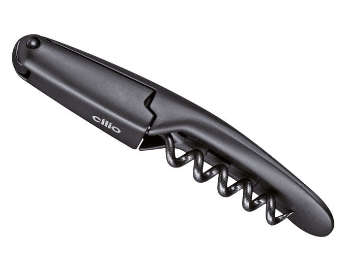CILIO Kellnermesser Riserva schwarz 12 cm in Schwarz präsentiert im Onlineshop von KAQTU Design AG. Weinzubehör ist von CILIO