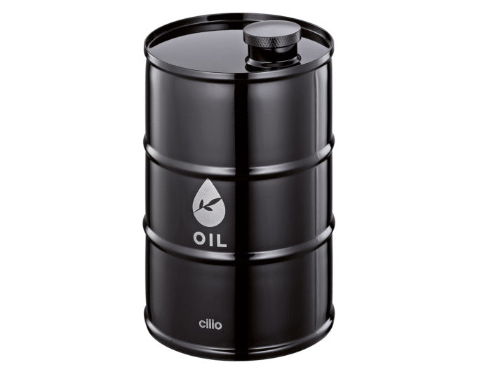 CILIO Ölfass Barile 750 ml Edelstahl schwarz lackiert ø 9.5 cm in  präsentiert im Onlineshop von KAQTU Design AG. Öl & Essig ist von CILIO