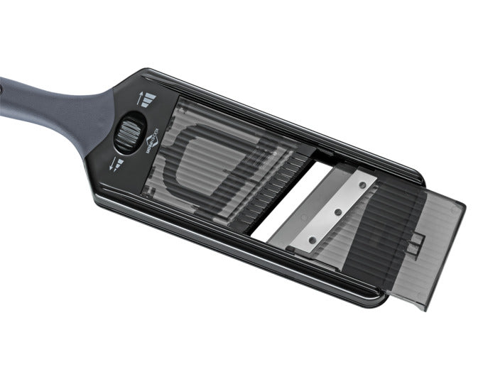 KÜCHENPROFI Gemüsehobel Vario schwarz 38x11.5x15.5 cm 4 Messereinsätze in  präsentiert im Onlineshop von KAQTU Design AG. Küchenhelfer ist von KÜCHENPROFI