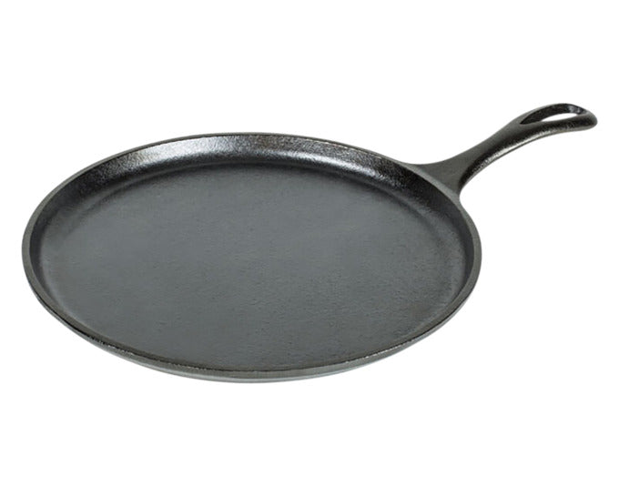 LODGE Grillplatte mit Stiel Gusseisen ø 26.6 cm in  präsentiert im Onlineshop von KAQTU Design AG. Grillzubehör ist von LODGE