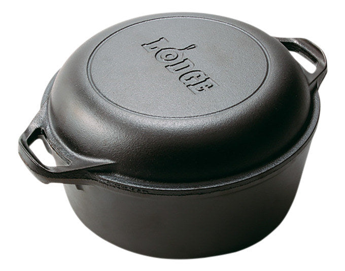 LODGE Dutch Oven Double Grilltopf mit Deckelpfanne ø 26 cm in Schwarz präsentiert im Onlineshop von KAQTU Design AG. Outdoor Grillpfannen und -töpfe ist von LODGE