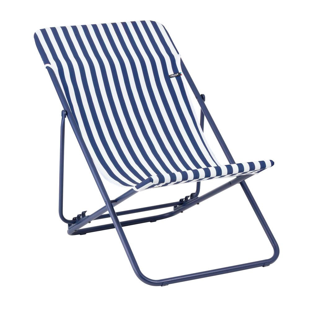 LAFUMA Sessel Maxi Transat Rayure indigo in Blau, Weiss präsentiert im Onlineshop von KAQTU Design AG. Liegestuhl ist von LAFUMA