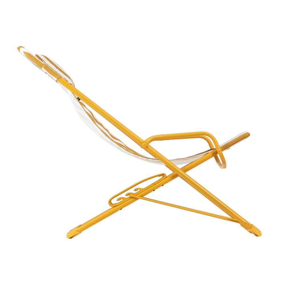 LAFUMA Sessel Transaswing Rayure miel in Gelb präsentiert im Onlineshop von KAQTU Design AG. Liegestuhl ist von LAFUMA