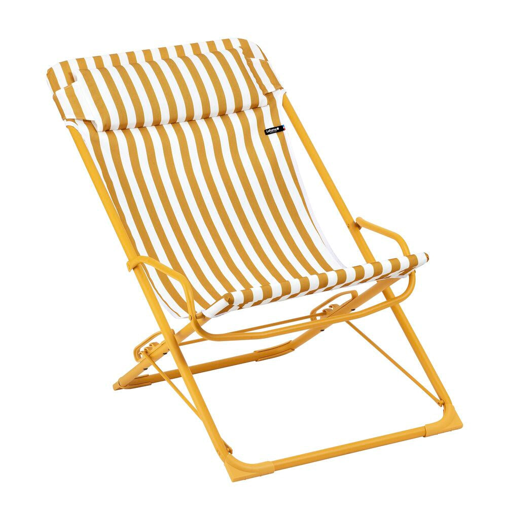 LAFUMA Sessel Transaswing Rayure miel in Gelb präsentiert im Onlineshop von KAQTU Design AG. Liegestuhl ist von LAFUMA