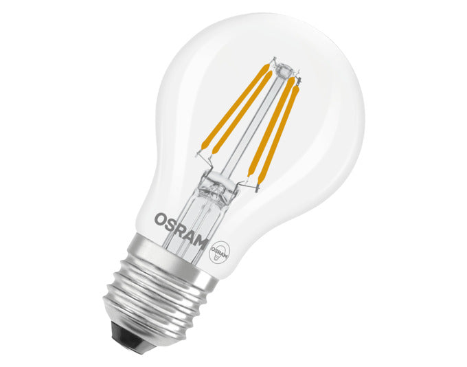 OSRAM LED-Lampe Retrofit Star Classic A E27 3.4W 470lm clear Warm White in  präsentiert im Onlineshop von KAQTU Design AG. Leuchtmittel ist von OSRAM