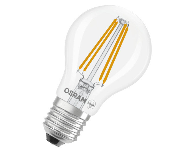 OSRAM LED-Lampe Retrofit Star Classic A E27 5.9W 806lm clear Warm White in Klar, Transparent präsentiert im Onlineshop von KAQTU Design AG. Leuchtmittel ist von OSRAM