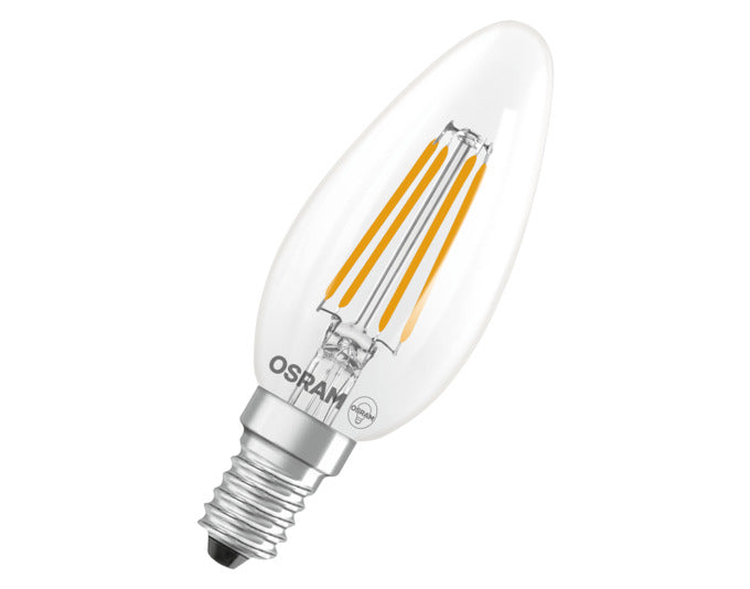 OSRAM LED-Lampe Retrofit Star Classic B E14 3.4W 470lm clear Warm White in  präsentiert im Onlineshop von KAQTU Design AG. Leuchtmittel ist von OSRAM