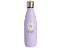 ZELLER Trinkflasche Happy Flower Edelstahl flieder 0.5 l ø 7x26.5 cm