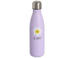 ZELLER Trinkflasche Happy Flower Edelstahl flieder 0.5 l ø 7x26.5 cm