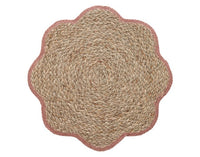 ZELLER Tischset Geflecht natur altrosa ø 38 cm