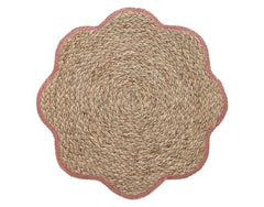 ZELLER Tischset Geflecht natur altrosa ø 38 cm