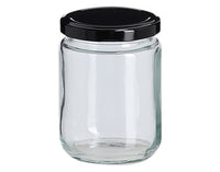 Barattolo per conserve ZELLER con coperchio in metallo nero 240 ml ø 6,9x9,2 cm
