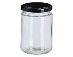 ZELLER Barattolo per conserve con coperchio in metallo nero 350 ml ø 7,4x11 cm