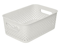 EBNAT Cestino portaoggetti SmartStore M, 29,5x20,5x12 cm, bianco crema