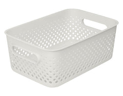 EBNAT Cestino portaoggetti SmartStore M, 29,5x20,5x12 cm, bianco crema