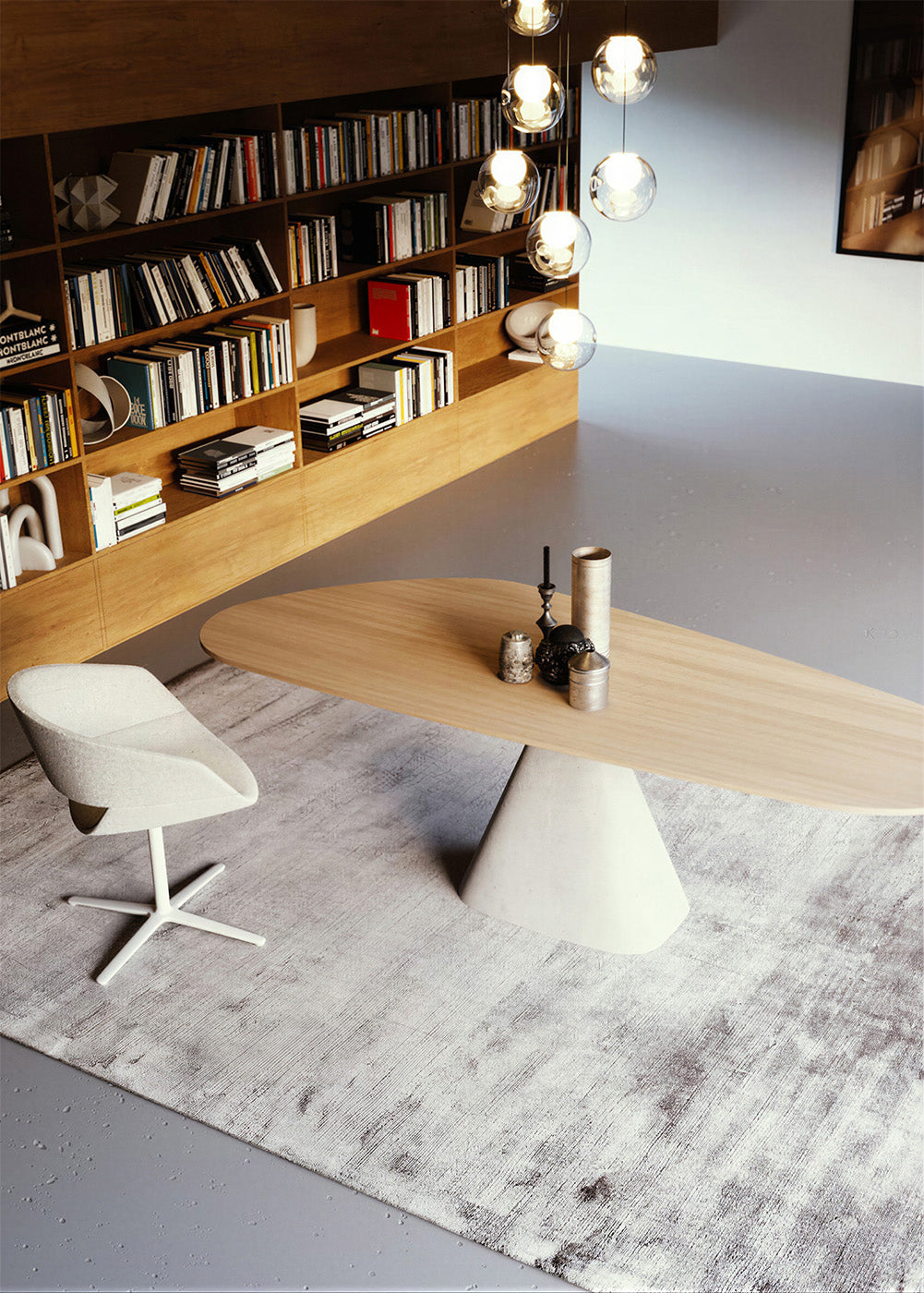 Esstisch in organischer Form aus Massivholz von Studio by Mobimex.