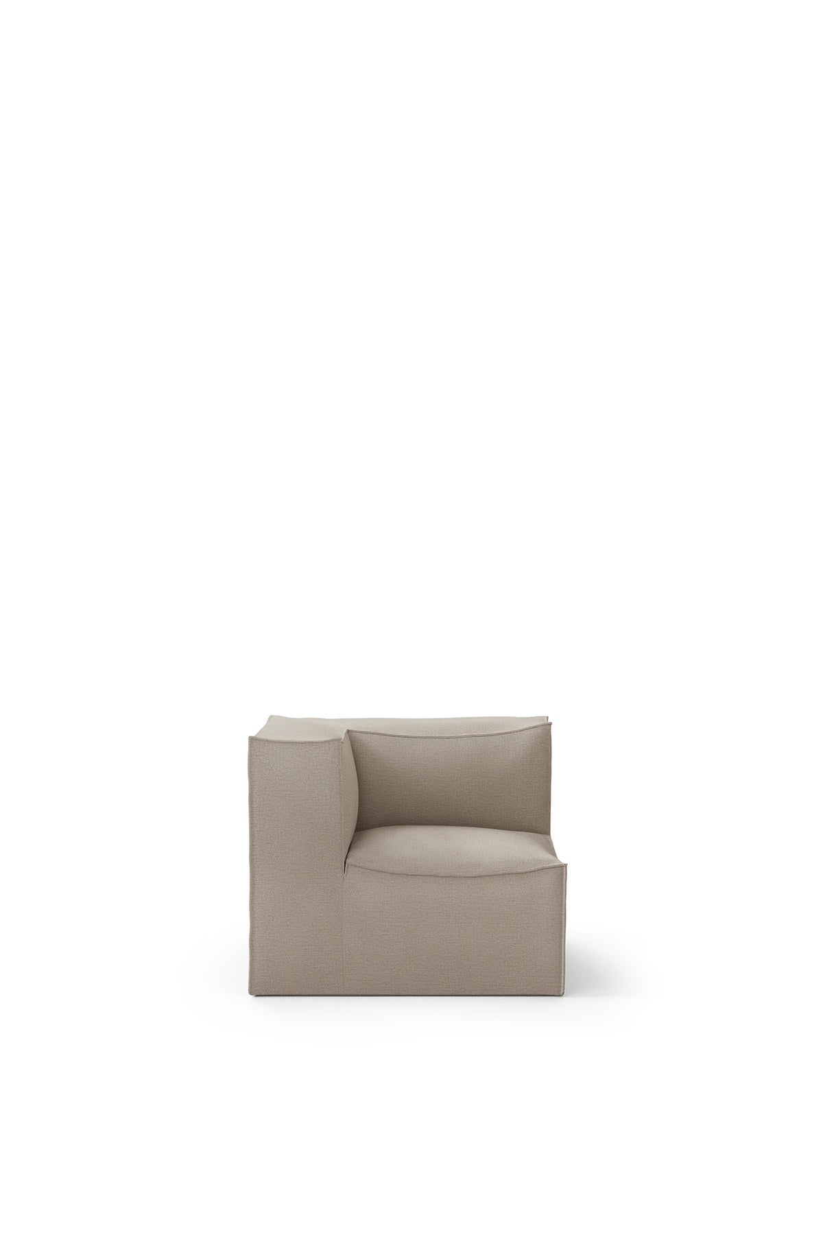 Catena Verbindungsecke, niedriges modulares Sofa mit weichen Rundungen und Absteppnähten