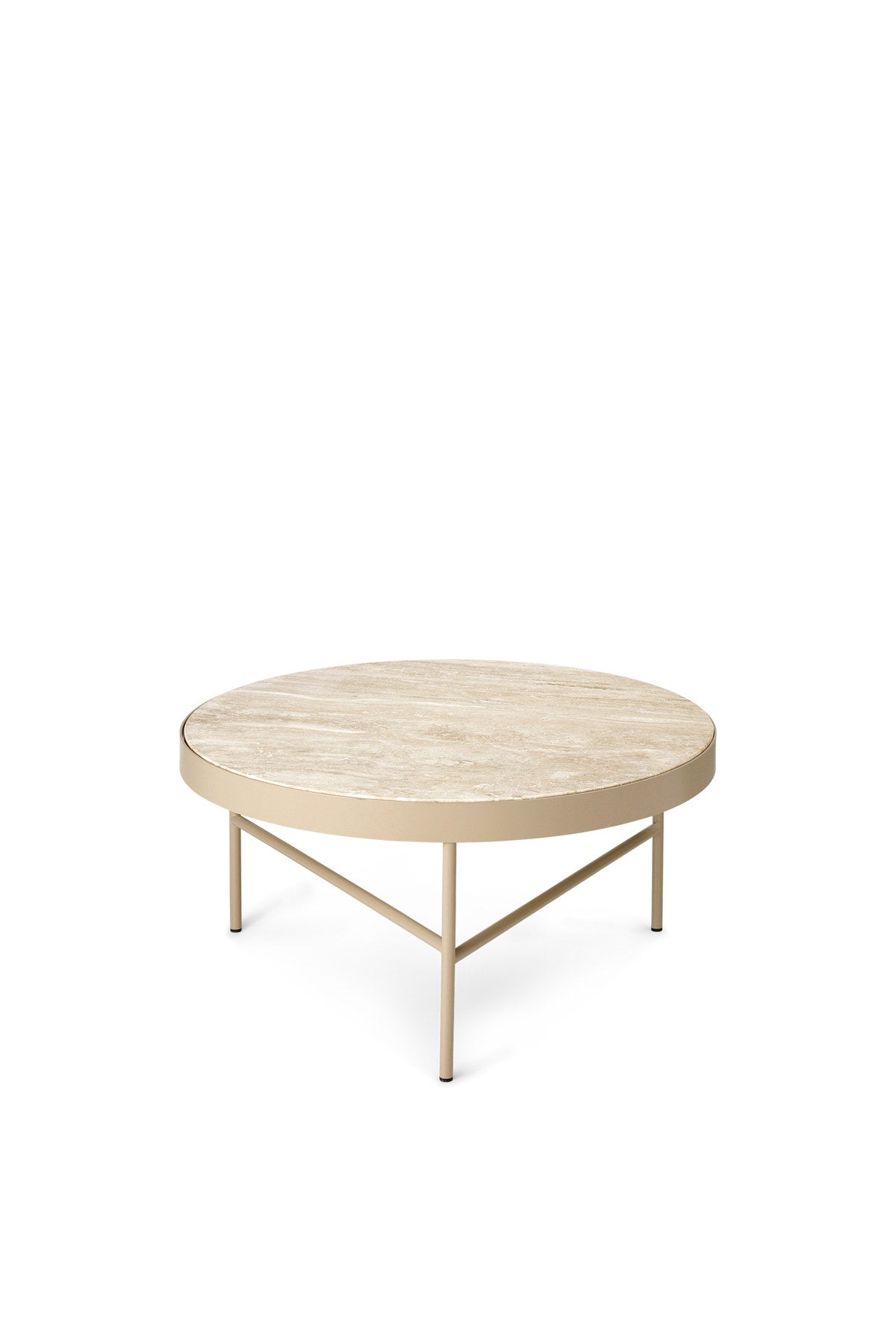 Travertine Beistelltisch in Beige präsentiert im Onlineshop von KAQTU Design AG. Couchtisch ist von Ferm Living
