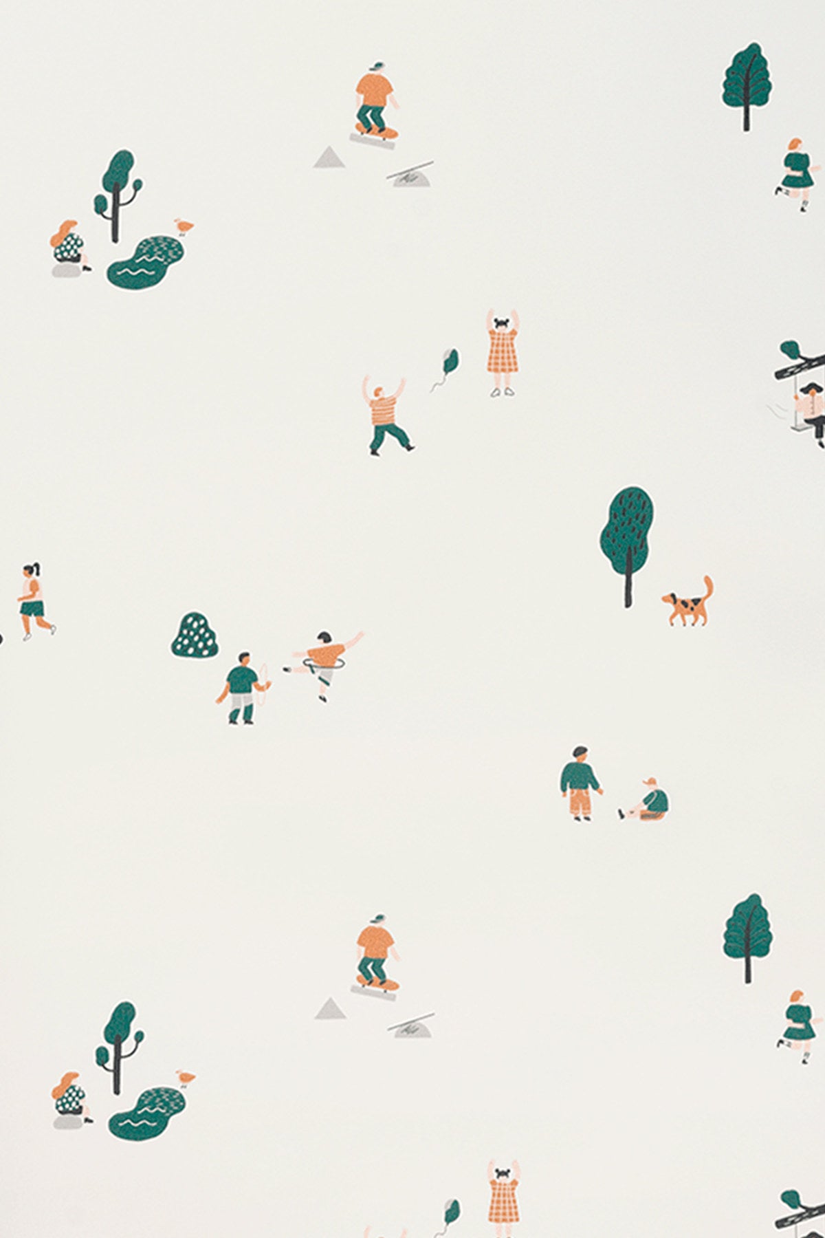The Park Tapete in Weiss präsentiert im Onlineshop von KAQTU Design AG. Tapete ist von Ferm Living