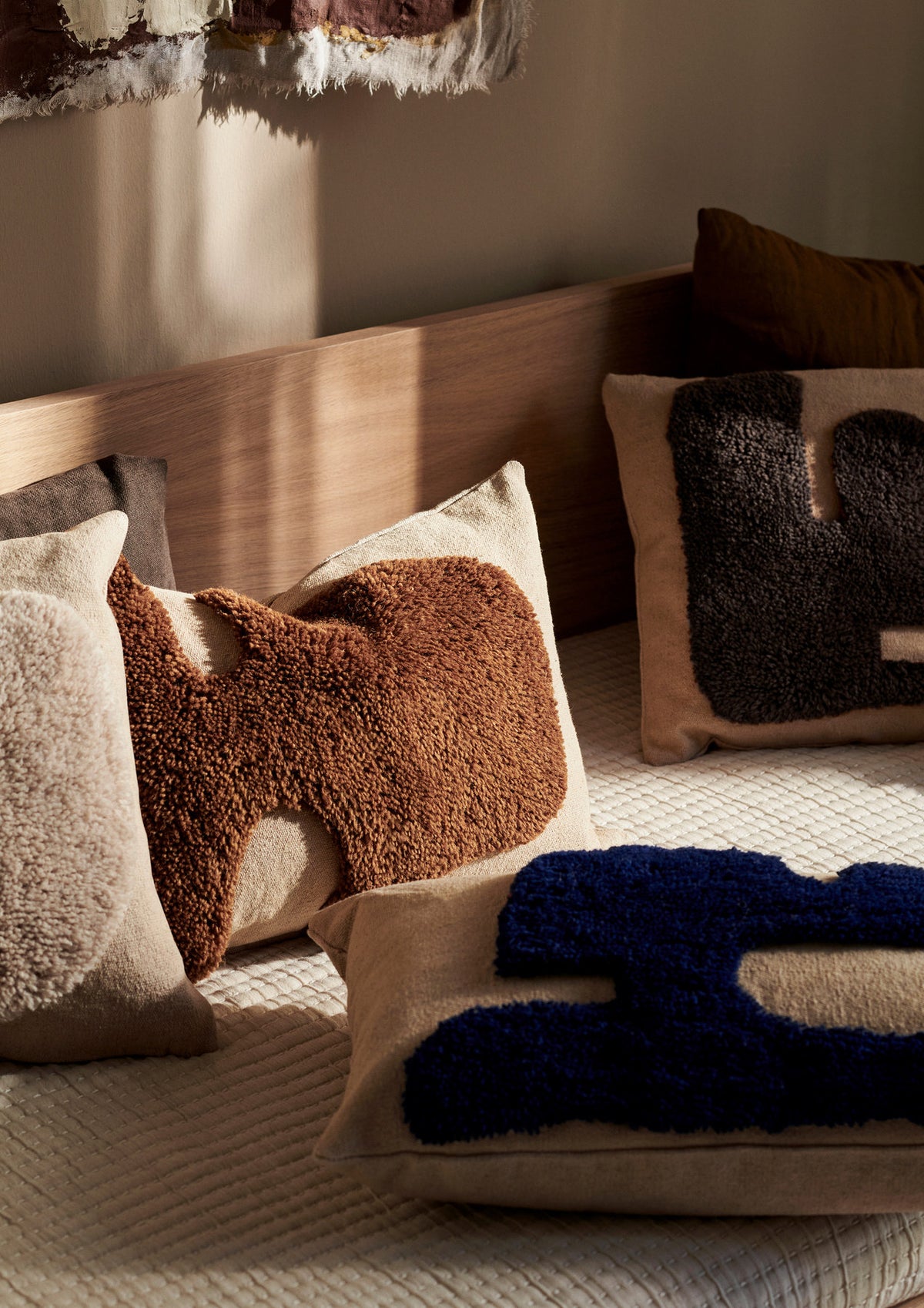 Lay Kissen Rechteckig in Sand / Sugar Kelp präsentiert im Onlineshop von KAQTU Design AG. Kissen ist von Ferm Living