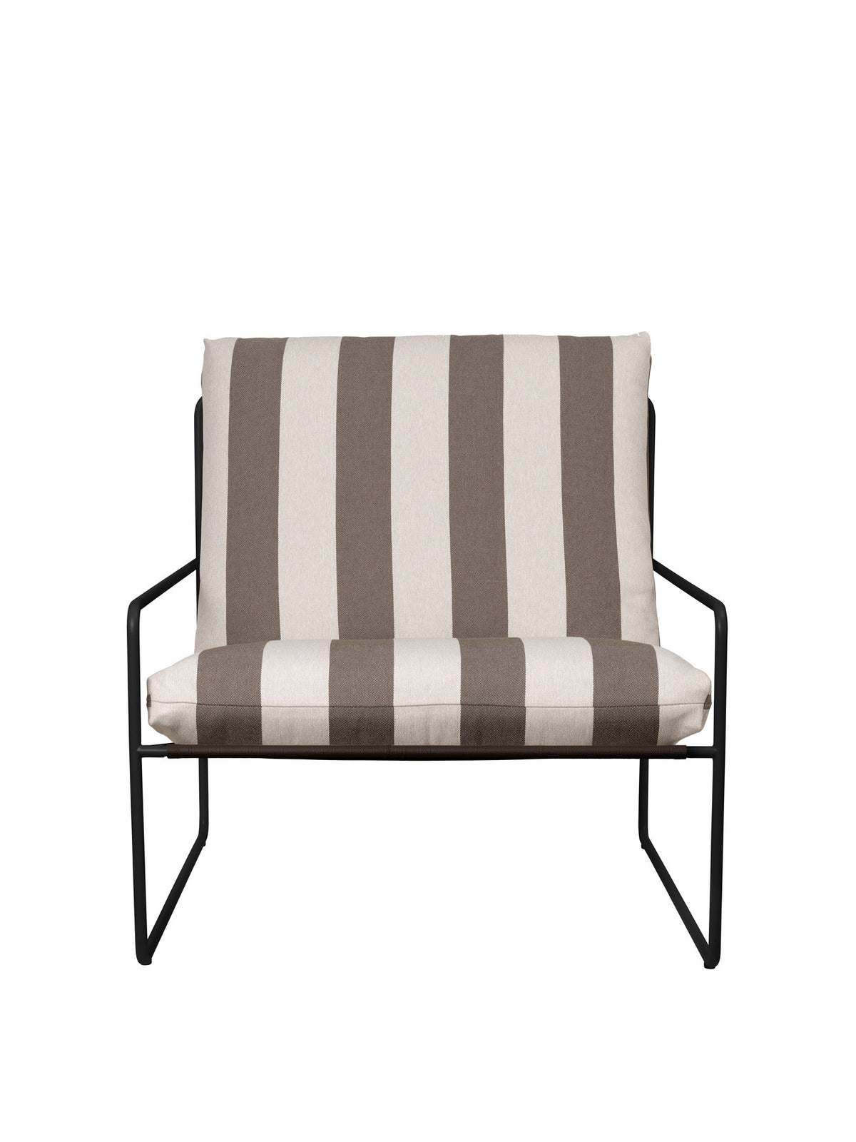 Desert 1-seater Dolce in Braun / Weiss / Schwarz präsentiert im Onlineshop von KAQTU Design AG. Outdoor-Sessel mit Armlehnen ist von Ferm Living