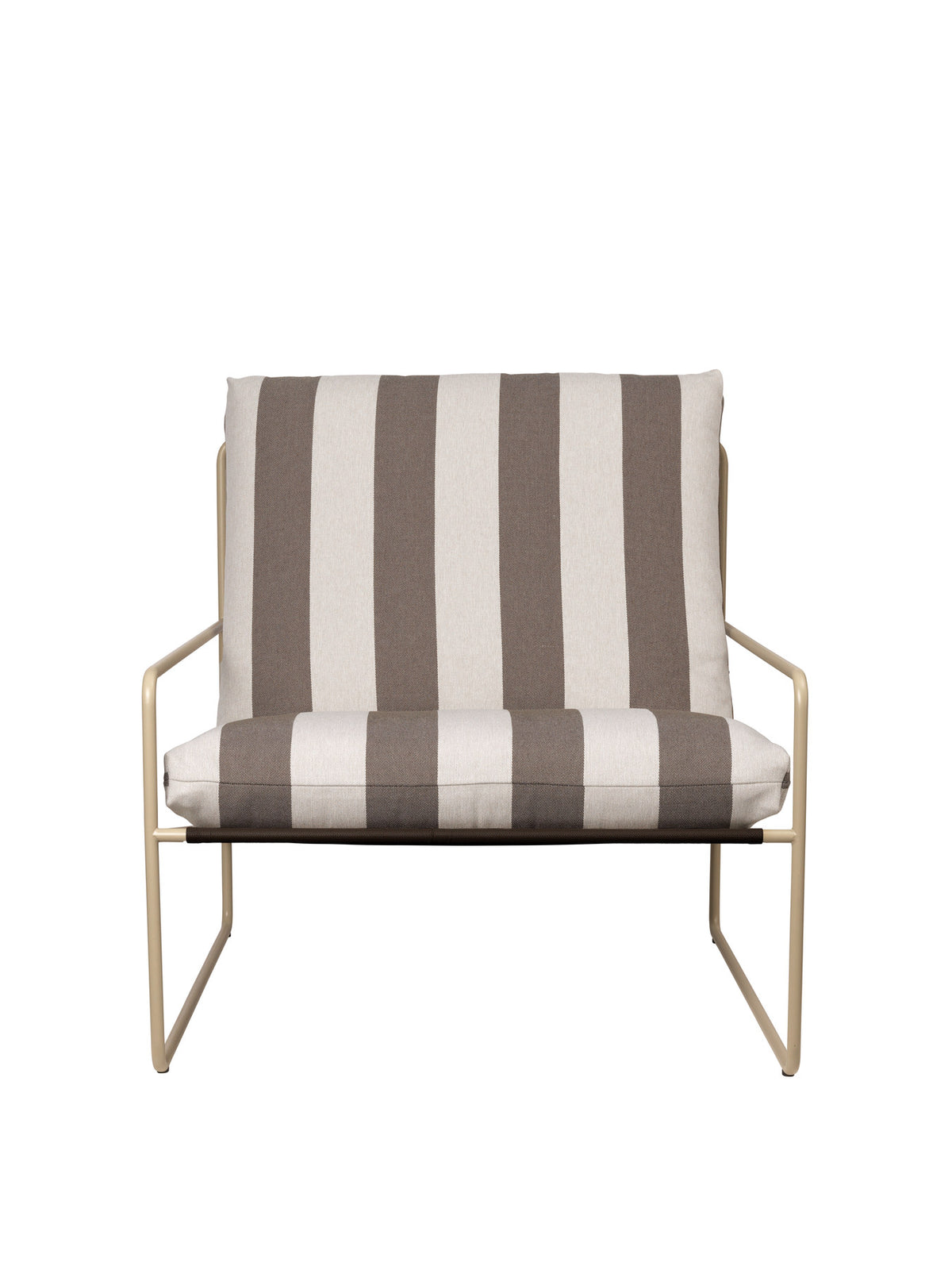 Desert 1-seater Dolce in Weiss / Braun präsentiert im Onlineshop von KAQTU Design AG. Outdoor-Sessel mit Armlehnen ist von Ferm Living