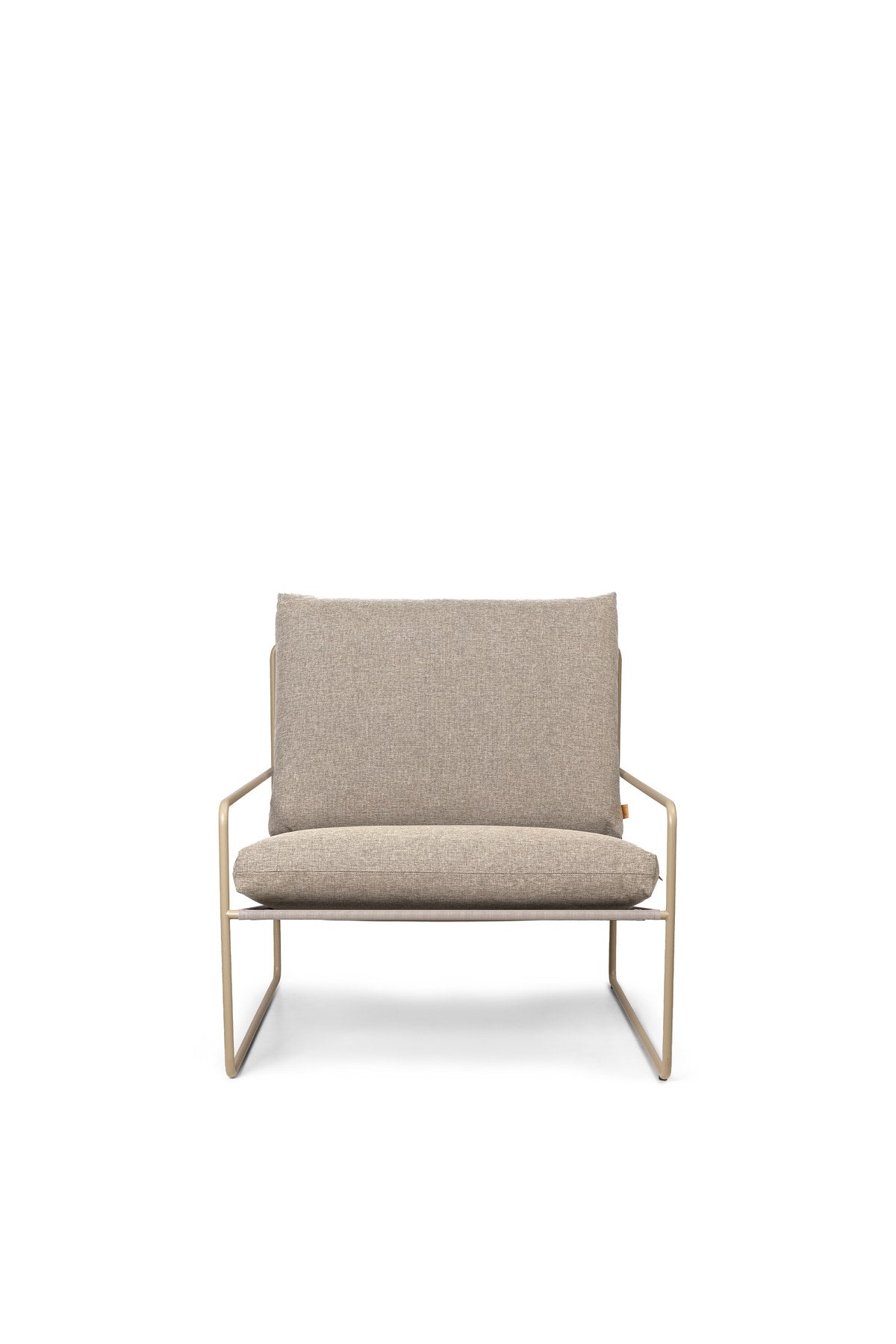 Outdoor-Sessel Desert Dolce mit Armlehnen, Stahlgestell und gepolstertem Stoffbezug
